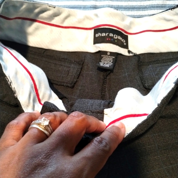 SHARAGANO GRAY BUSINESS PANTS 8 - Picture 3 of 3